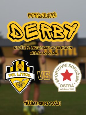 PŘELOŽENO na 9.11. – Fotbalové derby FK Litol x SS Ostrá